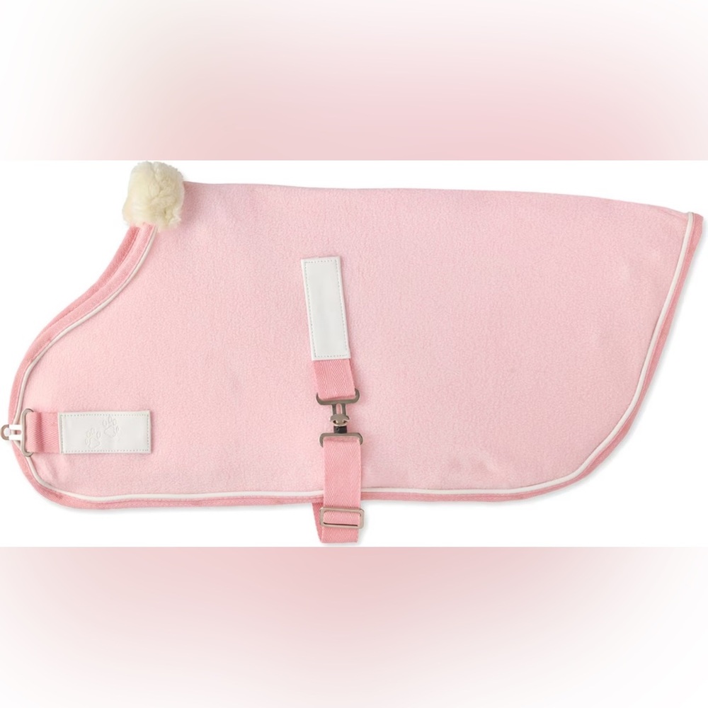 NWT Polar fleece dog coat Large T-hook closures PINK